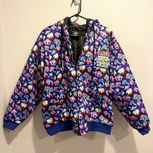 Assholes*s Live Forever Men's L Hooded Lined Zip Jacket Psychedelic Graphic - product listing photo