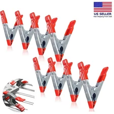 Heavy Duty Lots 2"/4" Inch Red Metal Spring Clamps Clips with PVC Coated Tips