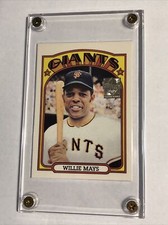 Willie Mays 1996 Topps Gold SEAL #26 COMMEMORATIVE REPRINT SEASON 1972 HARD CASE