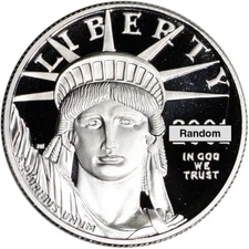 American Platinum Eagle Proof 1/2 oz $50 - Coin in Capsule - Random Date
