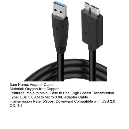 Data Line Safe Fast Charging Usb 3.0 to Micro 3.0 Male Adapter Cable Plug - Picture 7 of 10