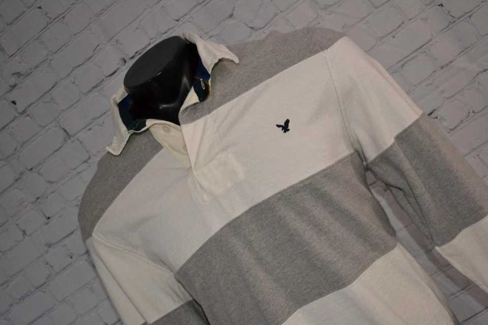 44018-a American Eagle Rugby Golf Polo Shirt Size Large Adult Mens - Image 2 of 4