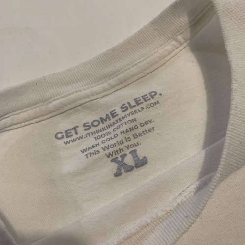 Get Some Sleep The World Is Better With You Flower T-Shirt White XL - Picture 4 of 7