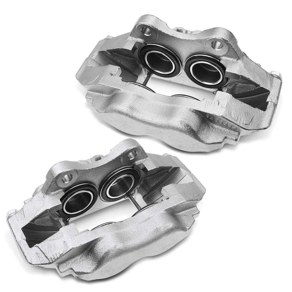 Par (2) Pinzas de freno delanteras laterales con pistón de metal para Jaguar XJS 1976-1996 XJ6 Foto 2 de 4