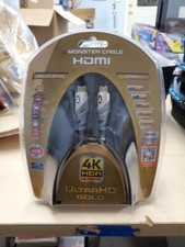 HDMI Monster Cable 4K HDR Ultra HD Gold Premium High Speed Ethernet 6 ft. 1.82m