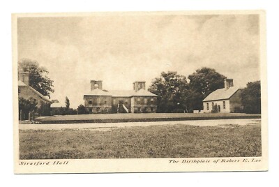 STRATFORD HALL WESTMORELAND COUNTY VIRGINIA ROBERT E LEE SEPIA POSTCARD NEW EX 