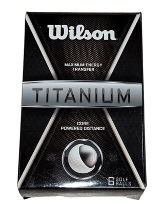 Wilson Titanium Core Distance Golf Balls 6 Pack White New Glossy WGWR54502