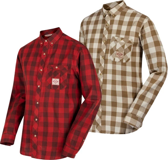 Regatta Mens Loman Casual Summer Cotton Long Sleeve Check Shirt RRP 35