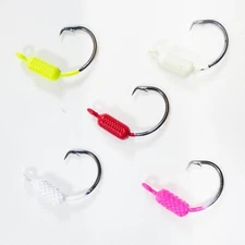 1/8 oz. YELLOWTAIL WEIGHTED CIRCLE HOOK JIGS 5/0 Mustad Hook (25 Pack)