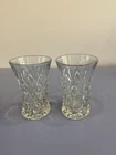 VTG PAIR Of Anchor Hocking Clear Pressed Glass Pineapple Pattern Tumblers 5"H