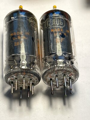 Lot De 2 Tubes électroniques 12AU6 NOS (New Old Stock) - Pour Amplification Audio Vintage