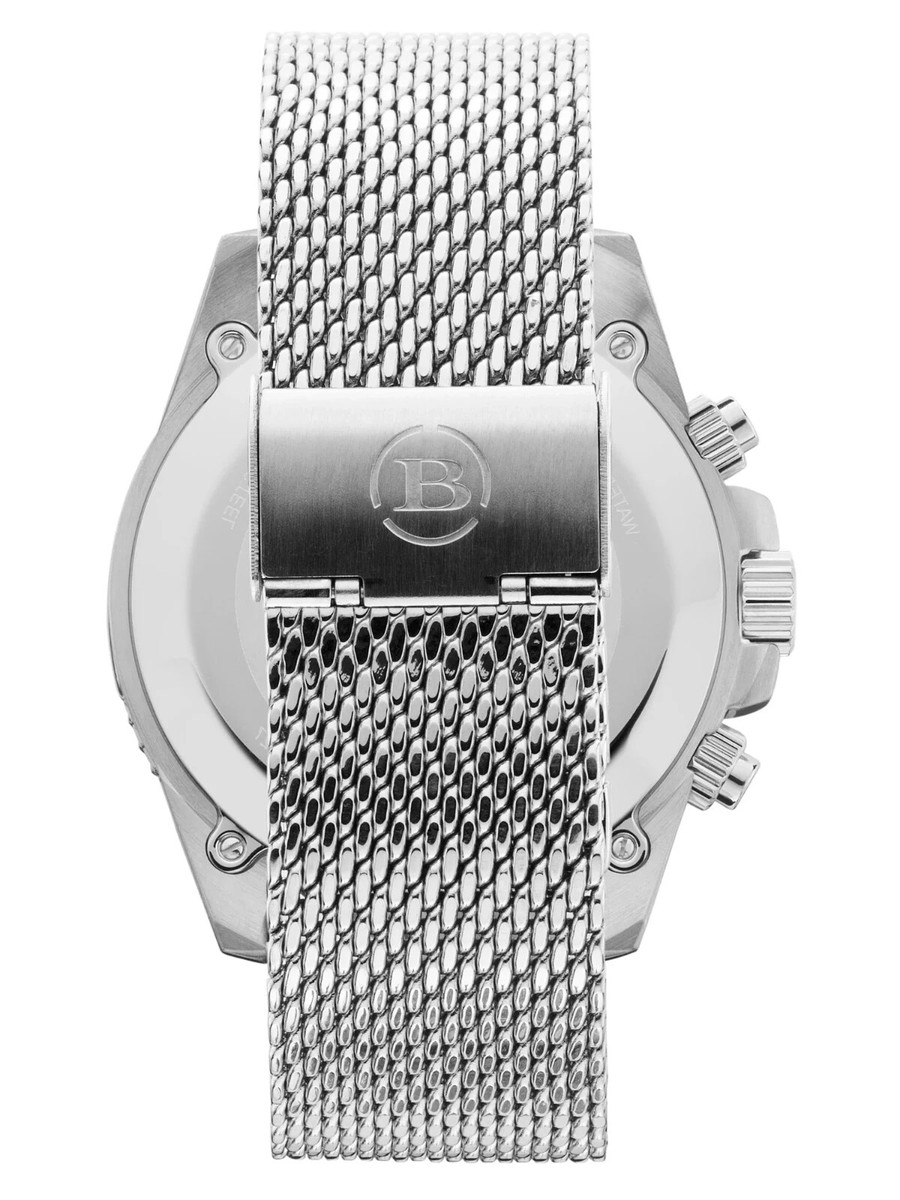 NEW Brera Orologi MISTRAL Mens Silver/Blue Chronograph Watch