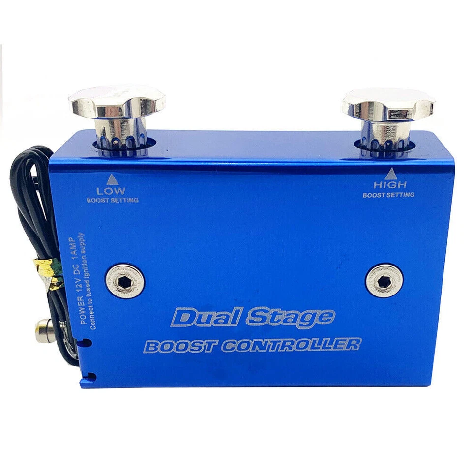 Smart  Adjustment Dual Stage Manual Boost Control Kit W/Switch 1-30PSI MBC Blue - Image 2 of 4