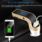 Car Wireless Fm Transmitter Kit Radio Adapter Usb Charger Mp3 Player Aux-In Us