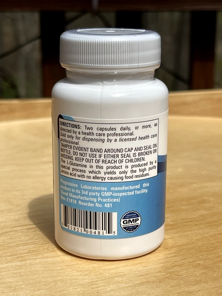 L-Glutamina 60 cápsulas nuevas/sin abrir de Progressive Labs Foto 3 de 4