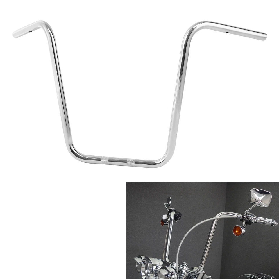 Barra de suspensión de 1" Ape 10~18” manillar de elevación moleteado y pretaladrado apto para Harley Foto 4 de 4