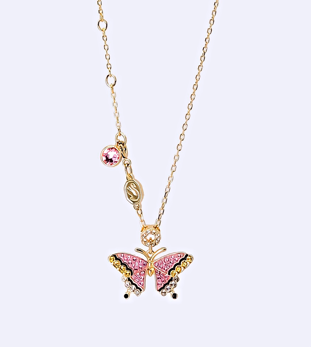 SWAROVSKI✴スワロフスキー IDYLLIA　ネックレス 5658857 New w Gift Box SWAROVSKI 5658857 Pink Crystal Butterfly