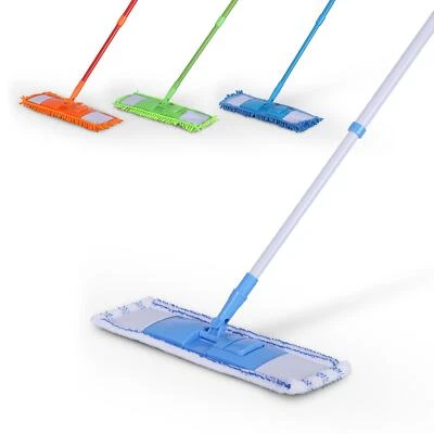 Bodenwischer Wischer Mopp Mikrofaser Chenille Bezug Wischmop Set Teleskopstiel  - Bild 1 von 4