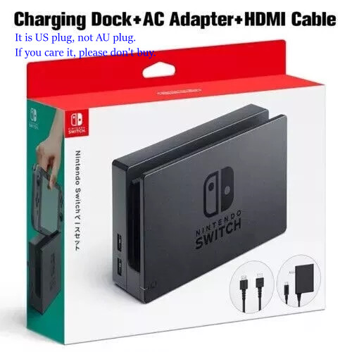 Original Nintendo Switch Charging Dock + AC Adapter Power Cable + HDMI CABLE Set