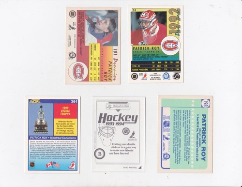 US/Canada 5 Hockey Cards Differents Patrik Roy + Anglis + French + - Picture 2 of 2