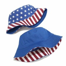 American Flag Bucket Hat Double Wear Summer Safari Everyday Use Reversible