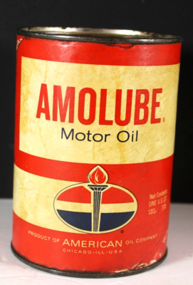 Vintage 1 Quart Paper Can Amoco Amolube SAE 30W Motor Oil American Oil ...