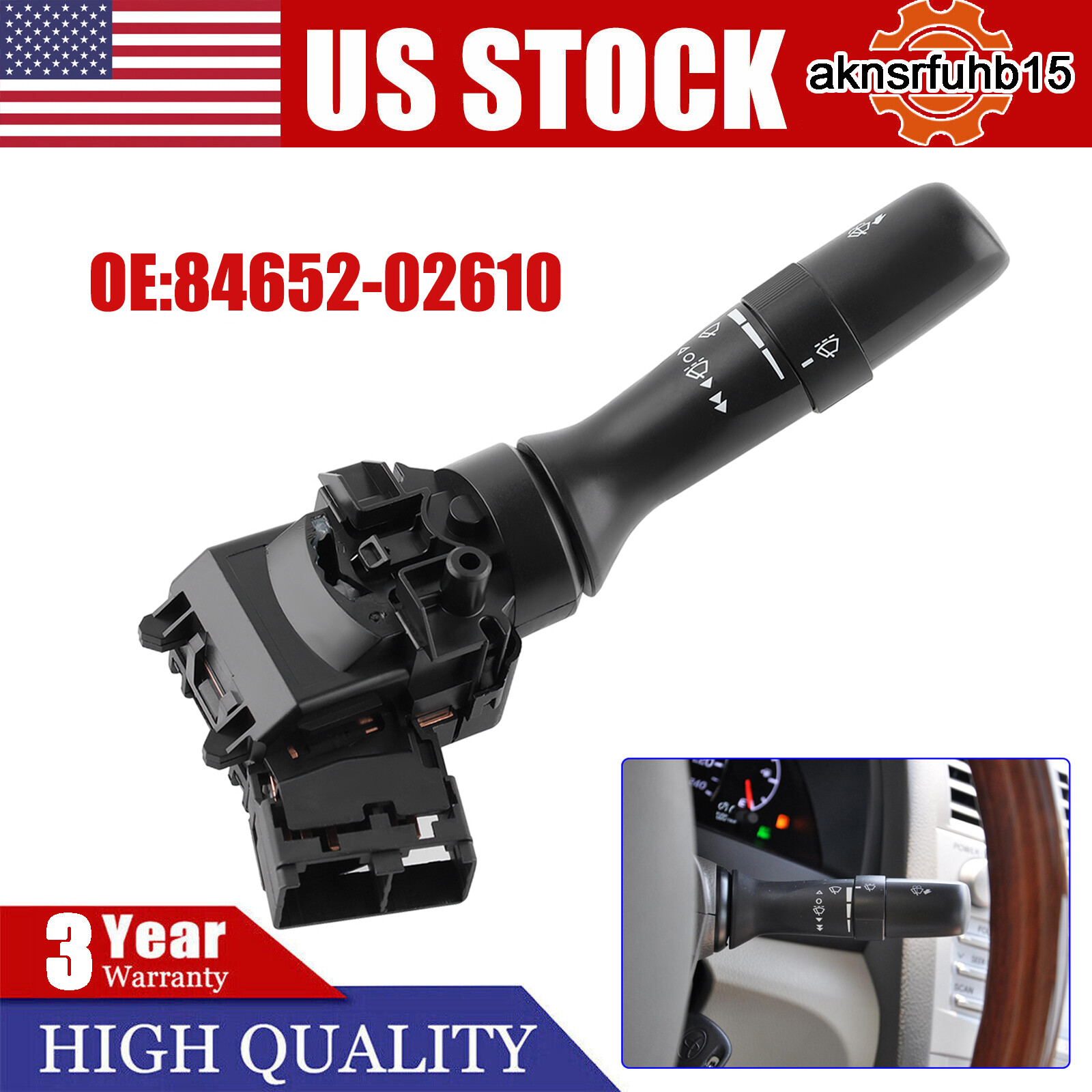 Ford Windshield Wiper Switch Windshield Wiper Washer Switch 84652