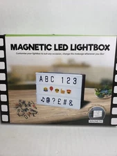 Magnetic LED Light Box Stick To Refrigerator Message Board With Letters Emoje #