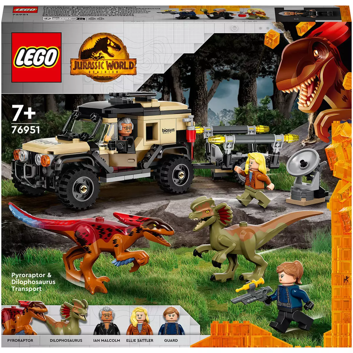 LEGO Jurassic World Dominion The Transport Of Pyroraptor + Dilophosaurus  76951