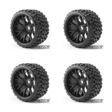 Sweep Racing SRC1002B Monster Truck Terrain Crusher Belted tire on Black 4pc