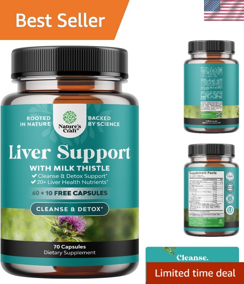 Advanced Liver Health Boost - Milk Thistle, Chanca Piedra & Berberine - 70 Caps