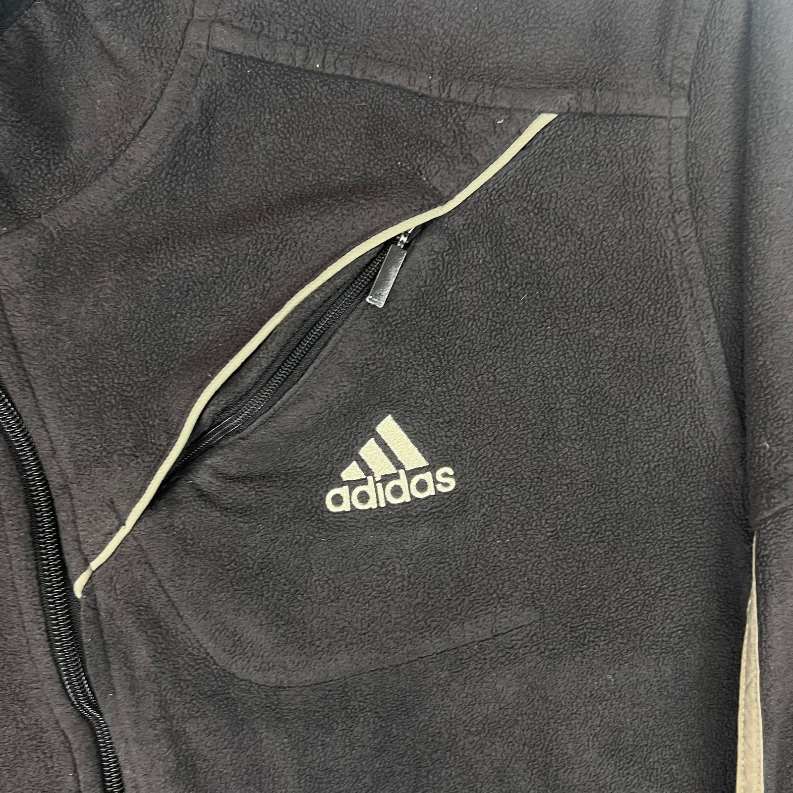 Adidas Black Full Zip Fleece Sweatshirt Extra Large image 4