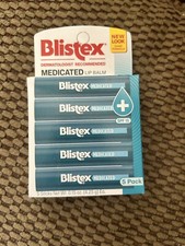 🔥 5 Pack-Blistex Moisturizing Medicated Lip Balm, 0.15 Ounce, SPF 15 Exp (8/26)