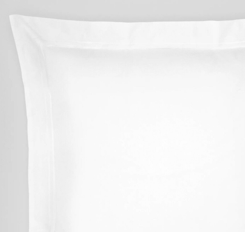 Sferra Grande Hotel Euro Sham Cotton Percale White/White Satin Double Stitch New - Picture 4 of 4