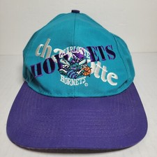 Vintage 90s Charlotte Hornets Competitor Snapback Hat Cap VTG NBA