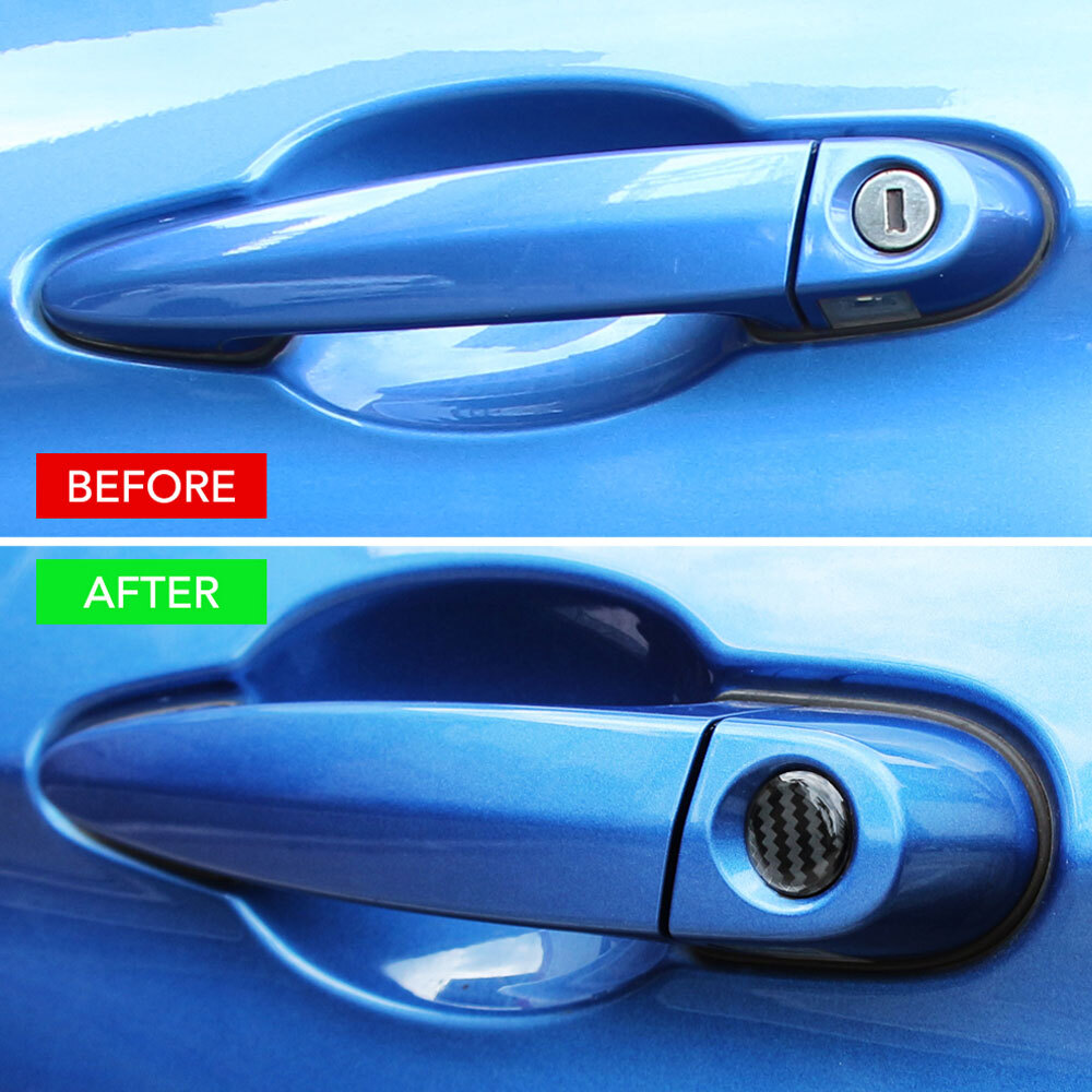 4× 20mm Auto Car Door Lock Keyhole Protector Stickers Cover Trim