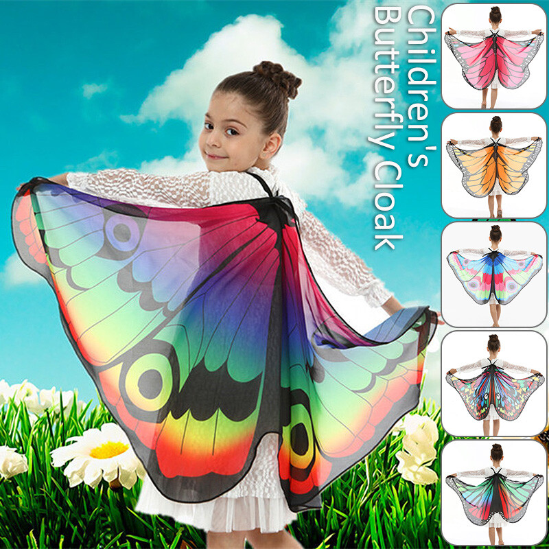 Tela Alas Mariposa Mantón Hada Adulto Ninfa Pixie Suave Disfraz Accesorio Capa
