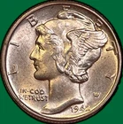 1942 Mercury Dime Brilliant Uncirculated BU Coin #35998