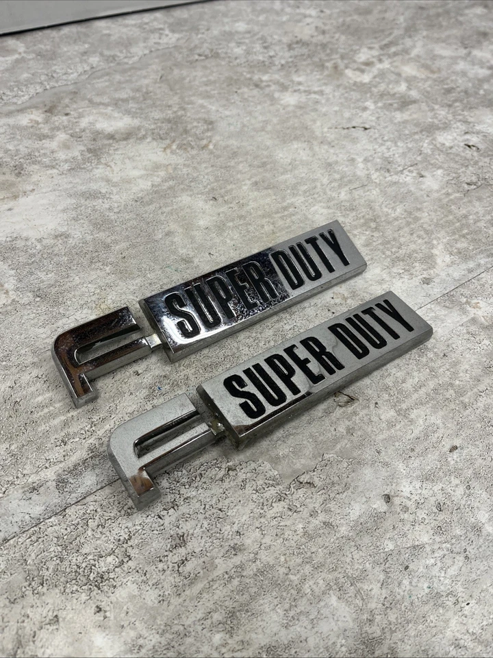 1988-1991 Ford F-Super Duty Fender Emblem Nameplate Logo Set - Image 4 of 4