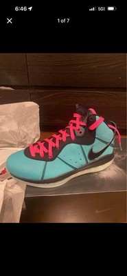 Nike LeBron 8 South Beach Teal Black Pink High Top Sneaker Men