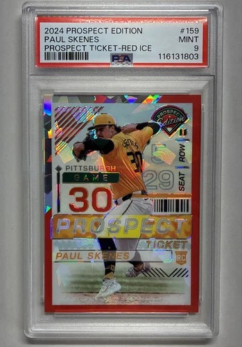 2024 Panini Prospect Edition - Paul Skenes #159 Red Ice Prizm (RC) PSA 9 📈