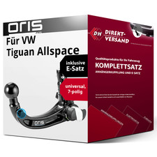 Für Tiguan Allspace BW2, BJ2 (Oris) Anhängerkupplung abnehmbar + E-Satz 7pol AHK