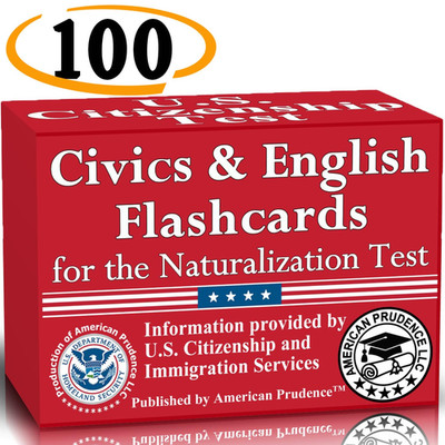 US Citizenship Flashcards: 100 Illustrated Questions for Naturalization Test