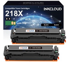 218X Black Toner Cartridge High Yield Replacement for HP 218X W2180X 218A W21...