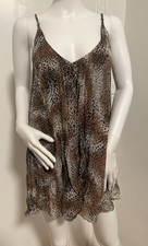 Vintage Blu Moon Leopard Print Trapeze Dress w/ Spaghetti Straps Size 1 ( S)