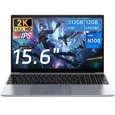 15.6 inch Laptop, 12th Alder Lake N100(Turbo 3.4GHz) Processor,12GB RAM, 512G...