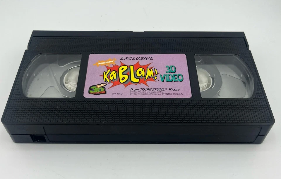 Kablam VHS 1997 Nickelodeon Very HTF 3D Nogglevision Tombstone Pizza Exclusive - Image 2 of 4