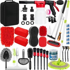 40Pcs Car Wash Cleaning Kit with Foam Gun Sprayer Car Wash Mop Cleaning Tools