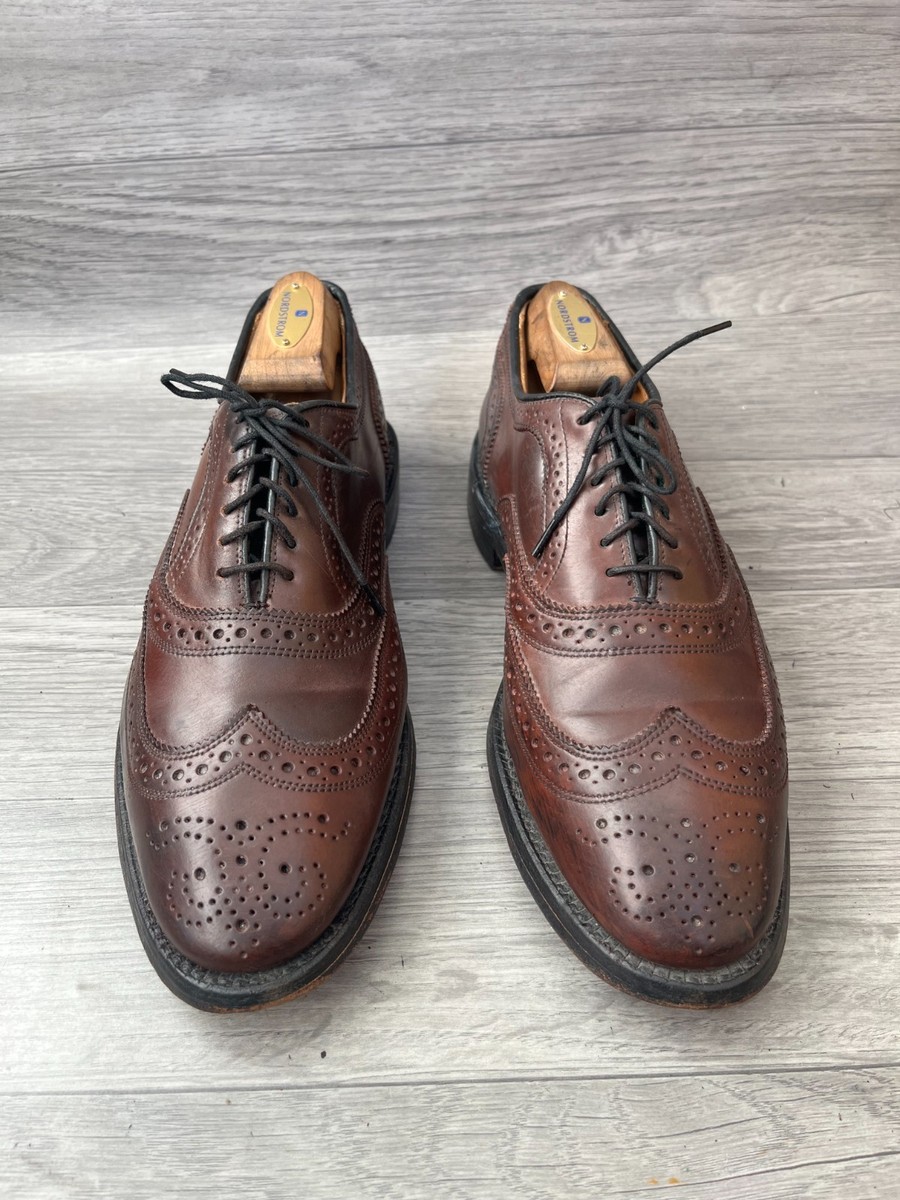 Allen Edmond cambridge shell cordovan wingtip oxford brown leather