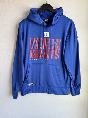New York Giants Hoodie Men's Medium Blue NFL Football Combine Training Pullover